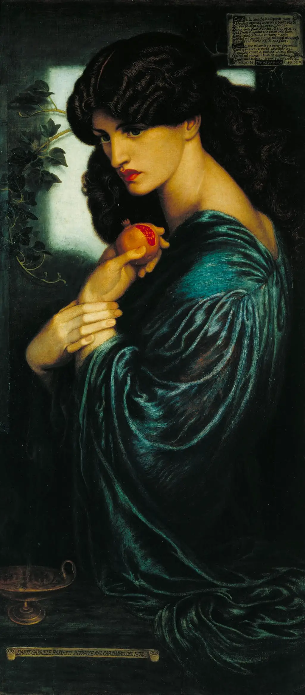 Proserpine in Detail Dante Gabriel Rossetti